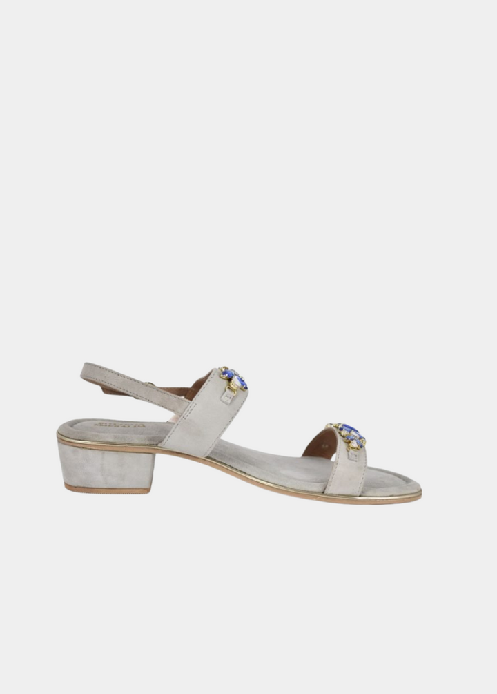 Bottega Lavish Crystal Suede Sandals - Blue