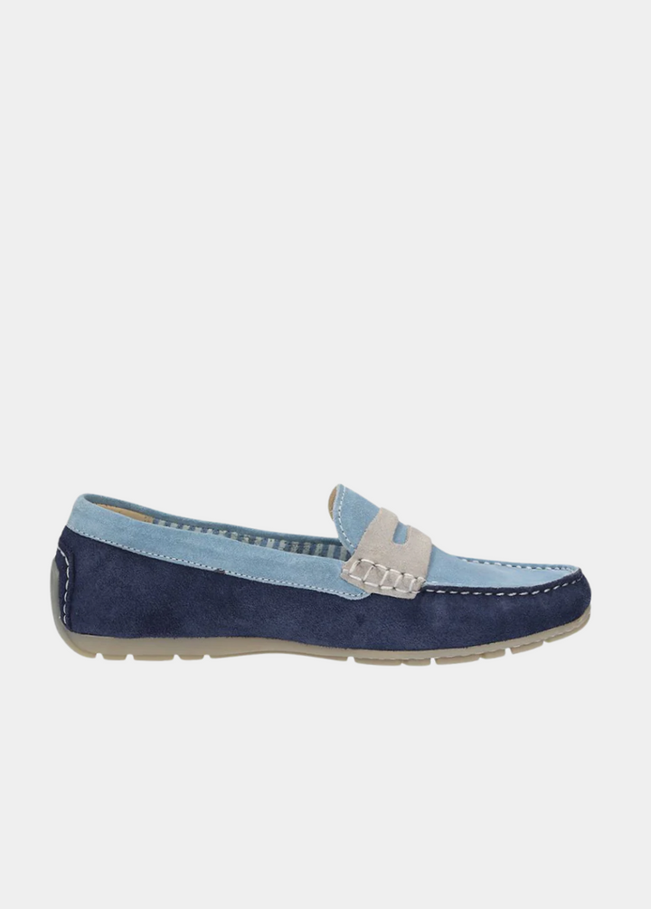 Sioux Driving Moccasins - Blue/Navy