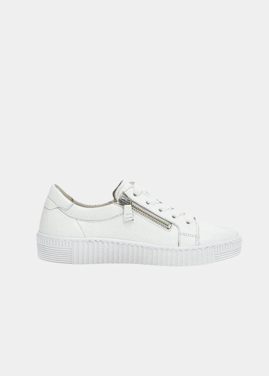 Gabor Classic White Leather Trainer