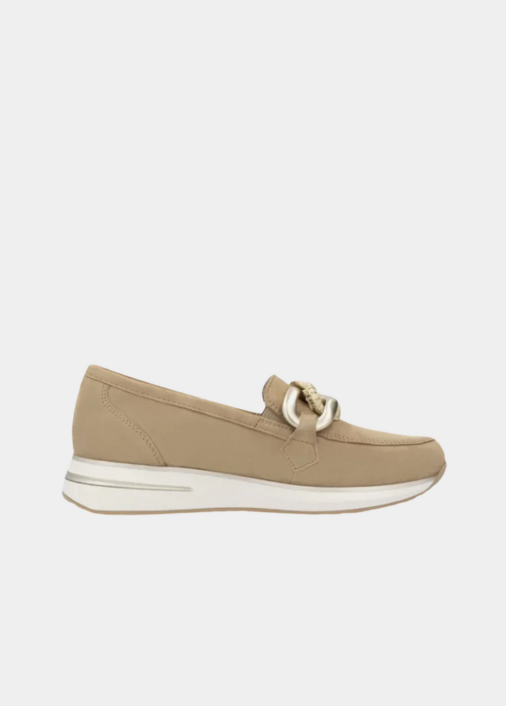 Remonte Sporty Stylish Beige Suede Loafers