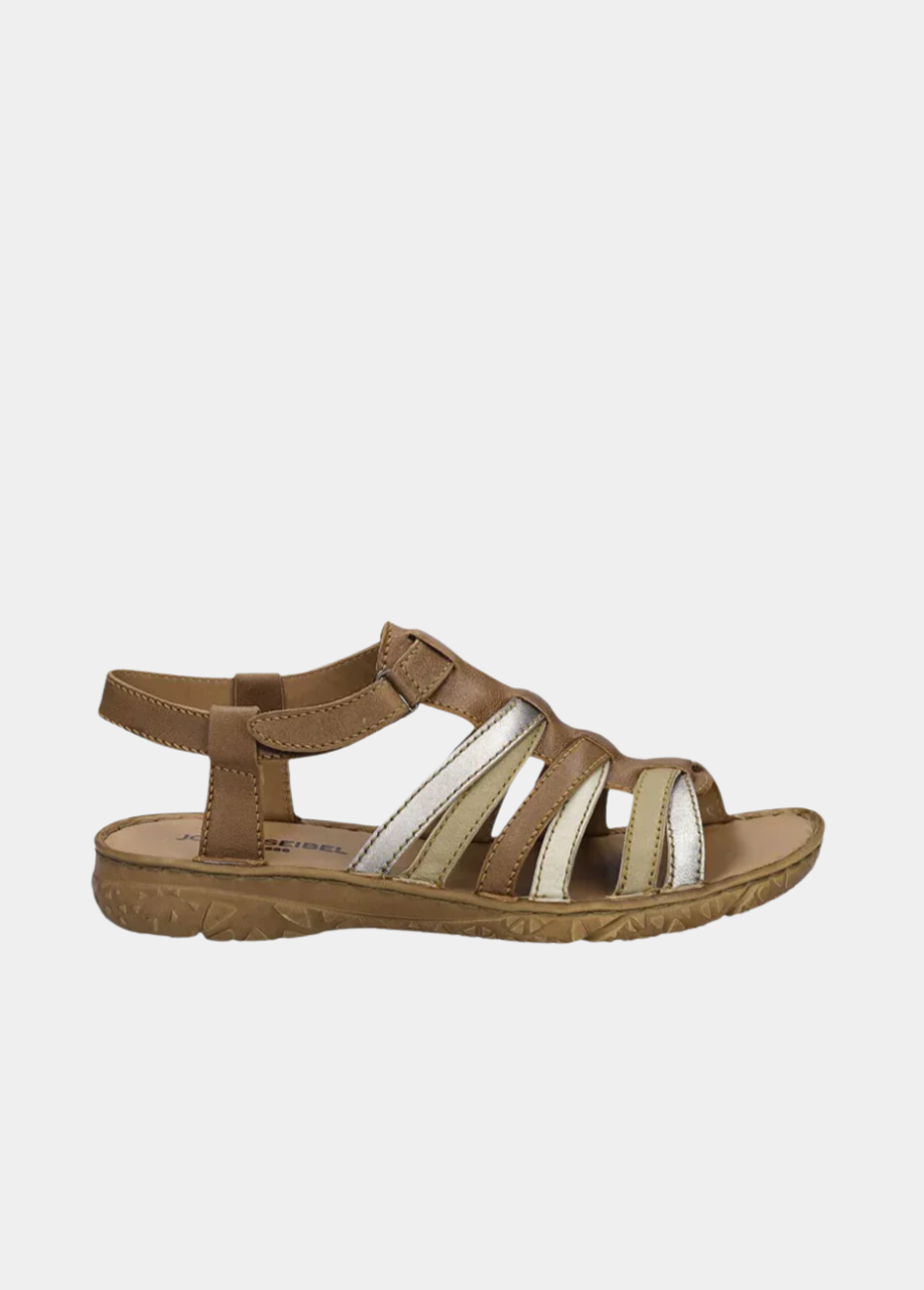 Josef Seibel Comfortable Brown Multi Strappy Sandals