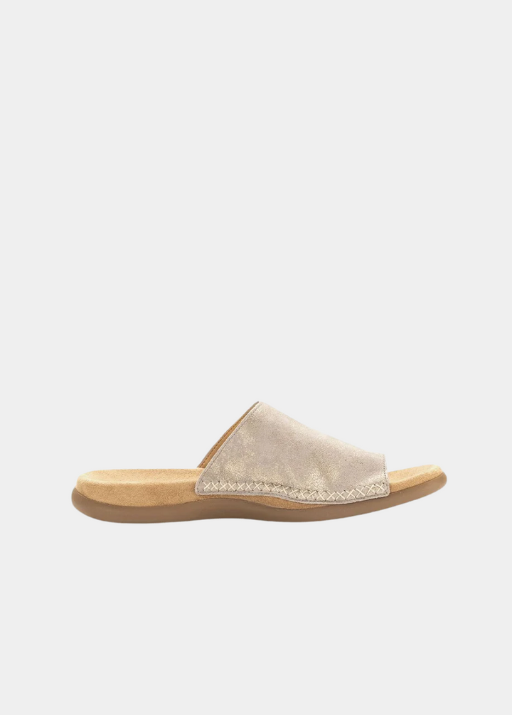 Gabor Pretty Metallic Leather Toe Post Sandals
