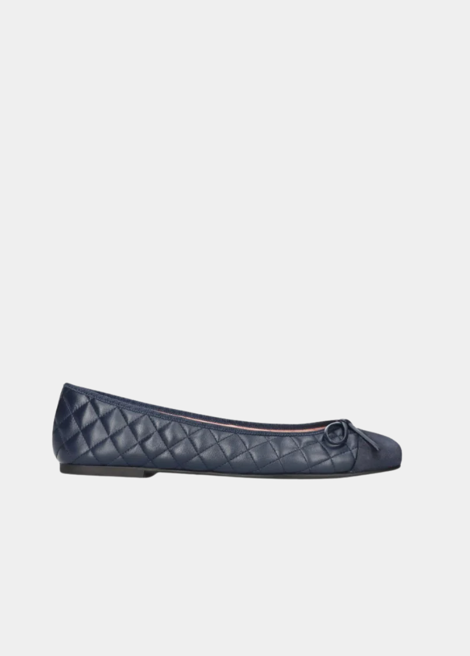 Pretty Ballerinas - Plush Quilted Navy Blue