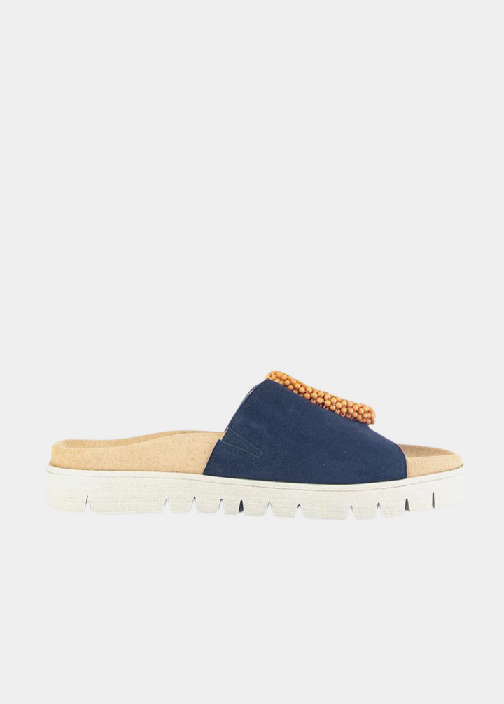Gabor Stylish Navy Suede Mule Sandals