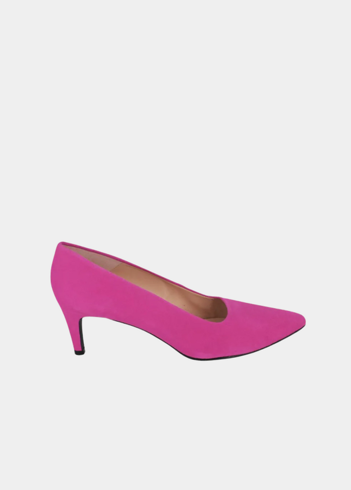 Cinderella Shoes Stylish Hot Pink Suede Heels