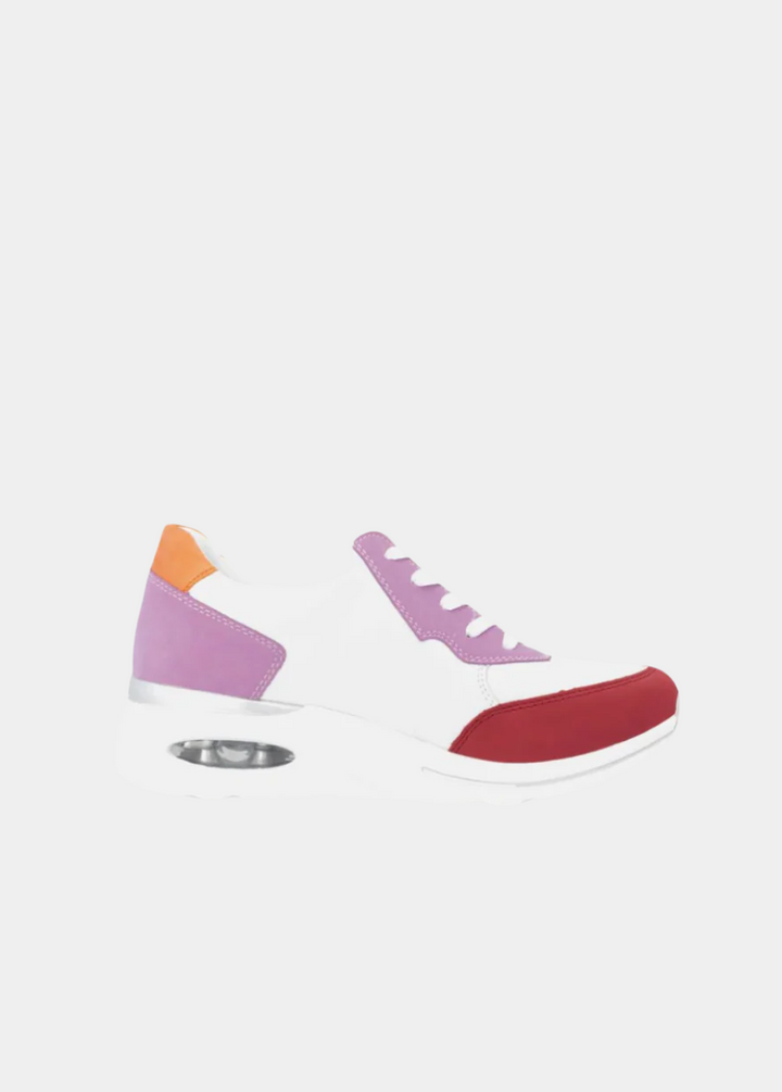 Remonte Colorful White Combi Wedge Trainers