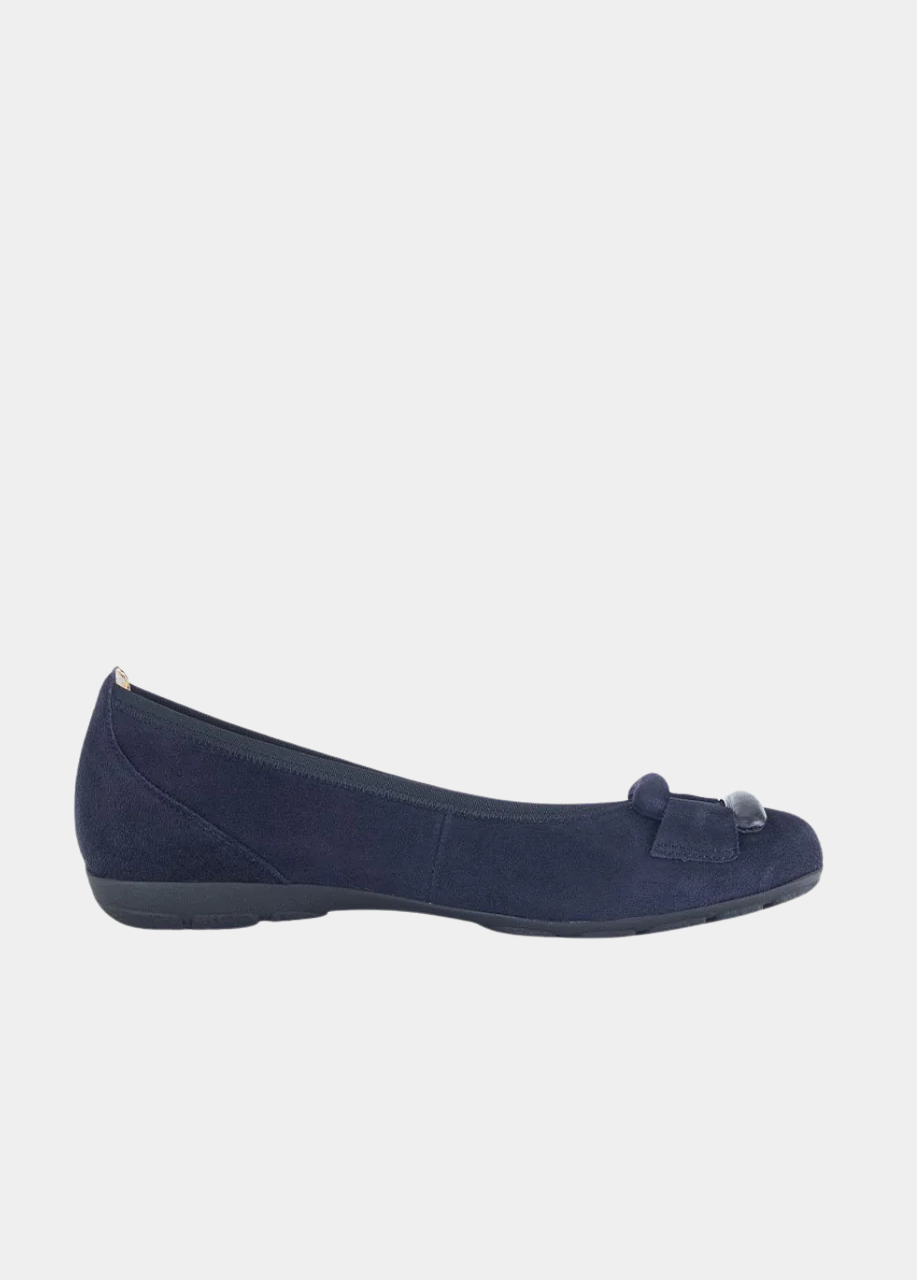 Gabor Stylish Navy Buckle Flats