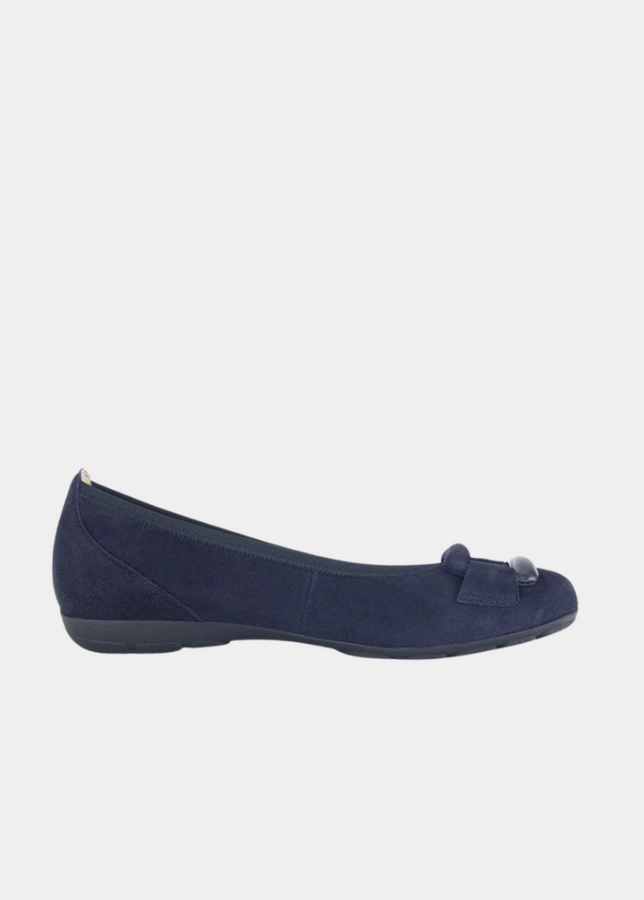 Gabor Stylish Navy Buckle Flats