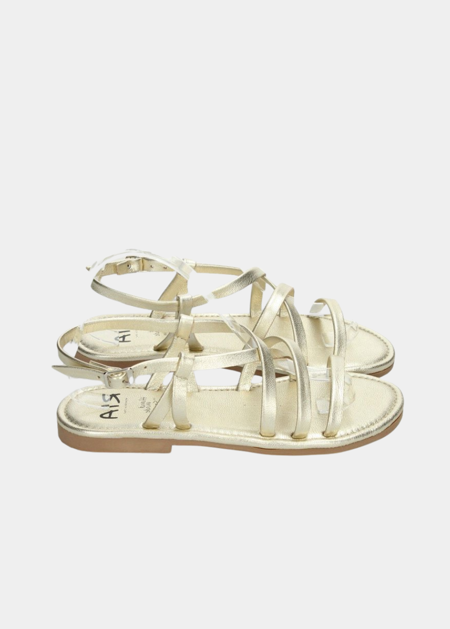 Ria Elegant Strappy Gold Sandals