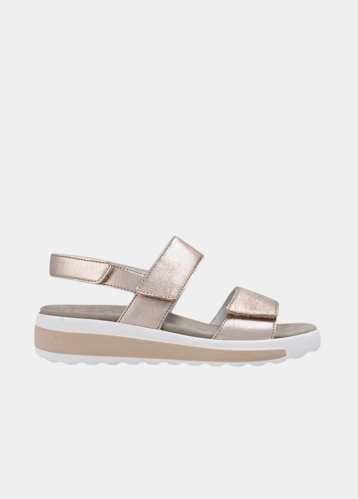 Semler Fashionable Quilted Wedge Sandals - Metallic Gold