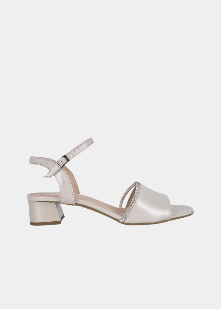 Bioeco Stylish Pearl Low Block Heel Sandals