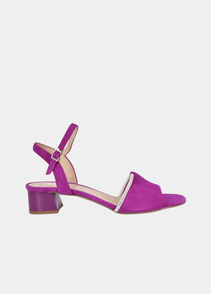 Bioeco Stylish Fuchsia Pink Low Block Heel Sandals
