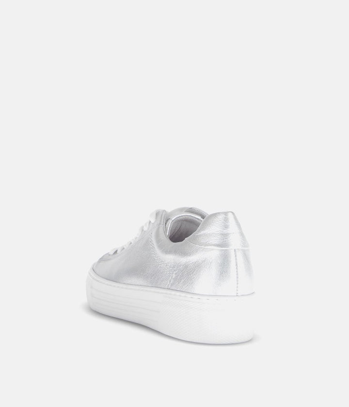 Gabor Trendy Silver Platform Trainers