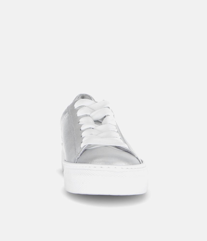 Gabor Trendy Silver Platform Trainers