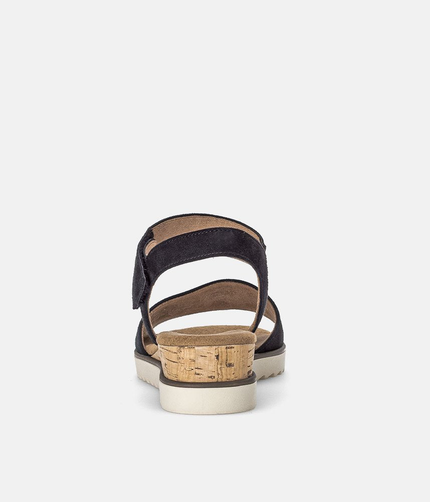 Gabor Stylish Navy Suede Wedge Sandals