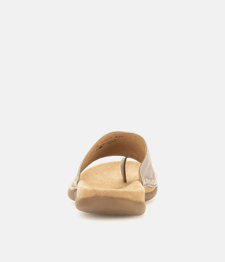 Gabor Pretty Metallic Leather Toe Post Sandals