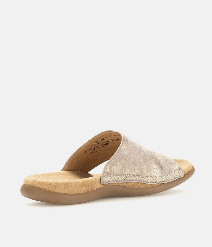 Gabor Pretty Metallic Leather Toe Post Sandals