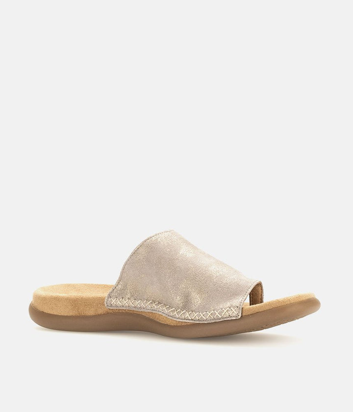 Gabor Pretty Metallic Leather Toe Post Sandals