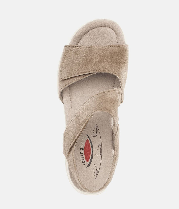 Gabor Sporty Beige Rolling Soft Walking Sandals