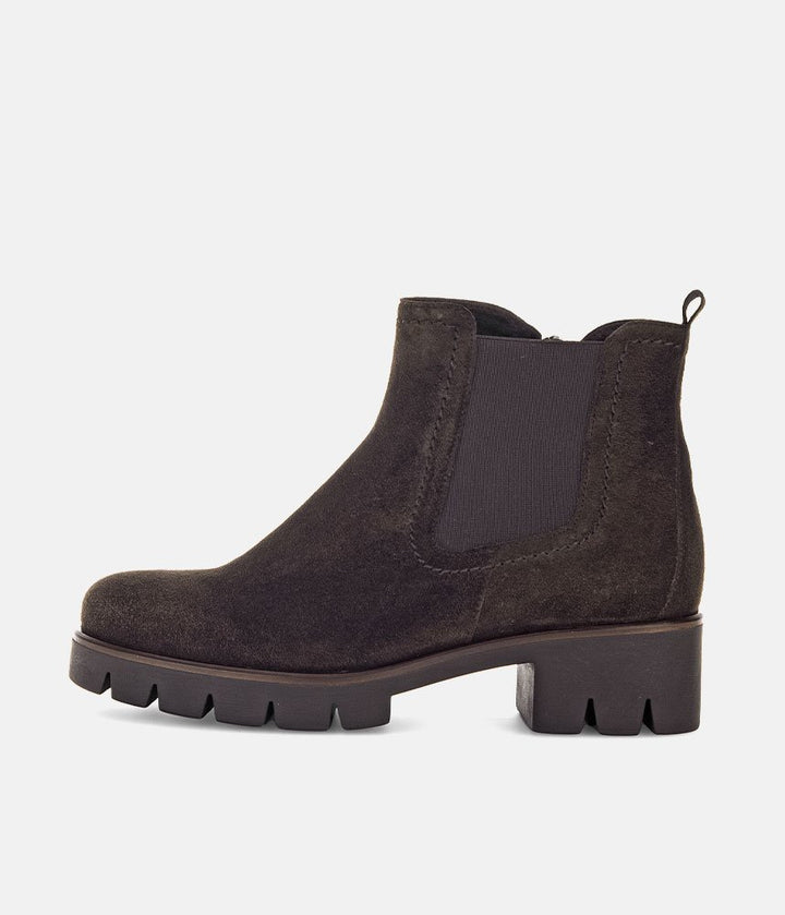 Gabor Chic Suede Ankle Boots - Dark Brown