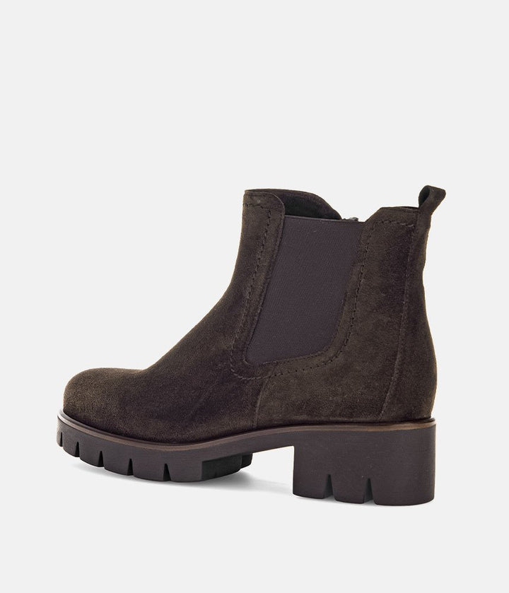 Gabor Chic Suede Ankle Boots - Dark Brown