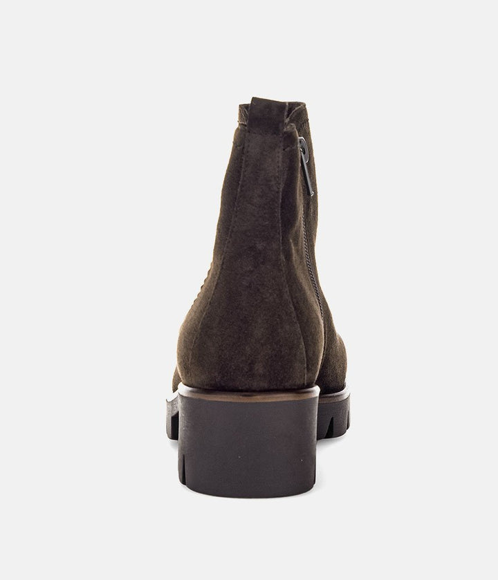 Gabor Chic Suede Ankle Boots - Dark Brown