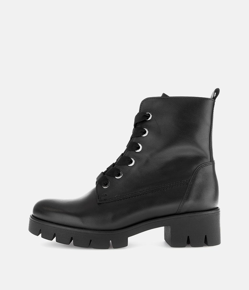 Gabor Essential Chunky Combat Boots - Black