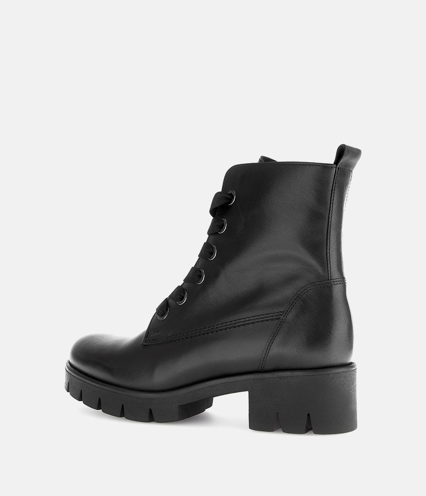 Gabor Essential Chunky Combat Boots - Black
