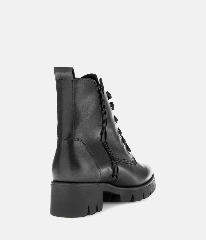 Gabor Essential Chunky Combat Boots - Black