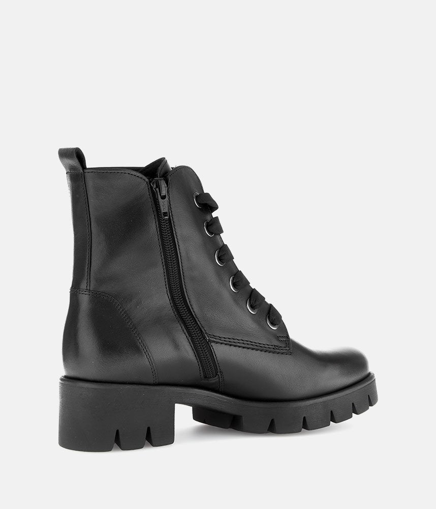 Gabor Essential Chunky Combat Boots - Black
