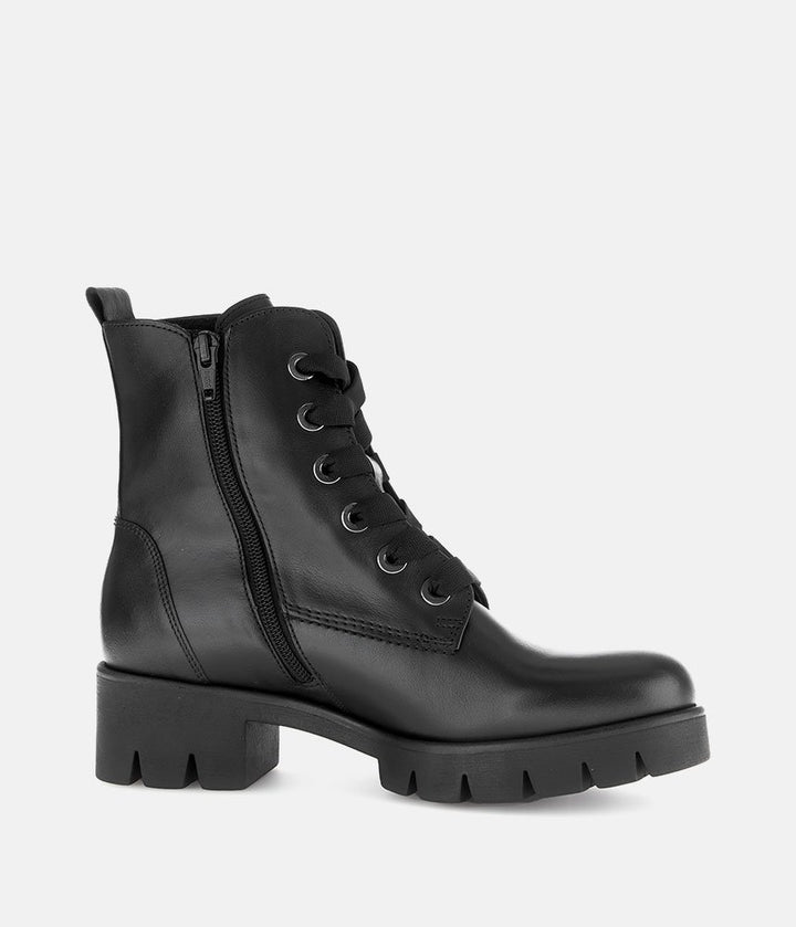 Gabor Essential Chunky Combat Boots - Black