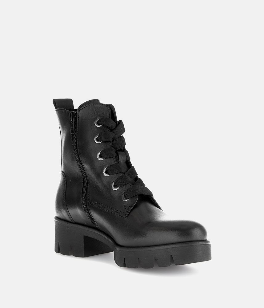 Gabor Essential Chunky Combat Boots - Black