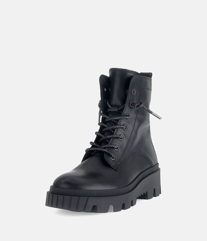 Gabor Statement Chunky Combat Boots - Black