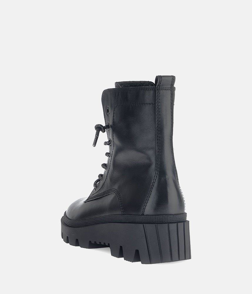 Gabor Statement Chunky Combat Boots - Black