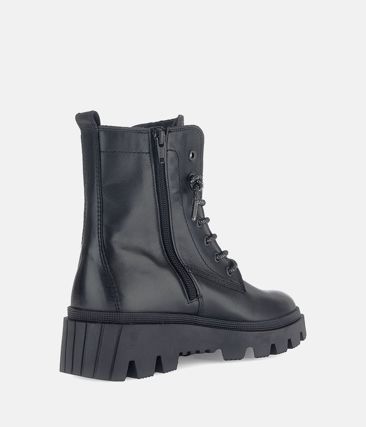 Gabor Statement Chunky Combat Boots - Black