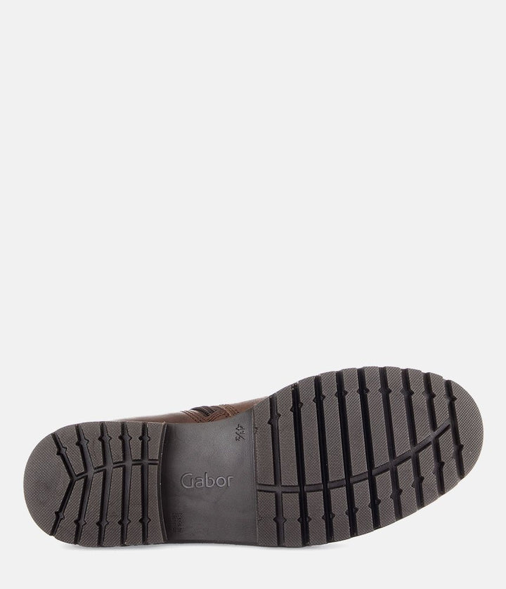 Gabor Wide Fit Leather Ankle Boots - Brown