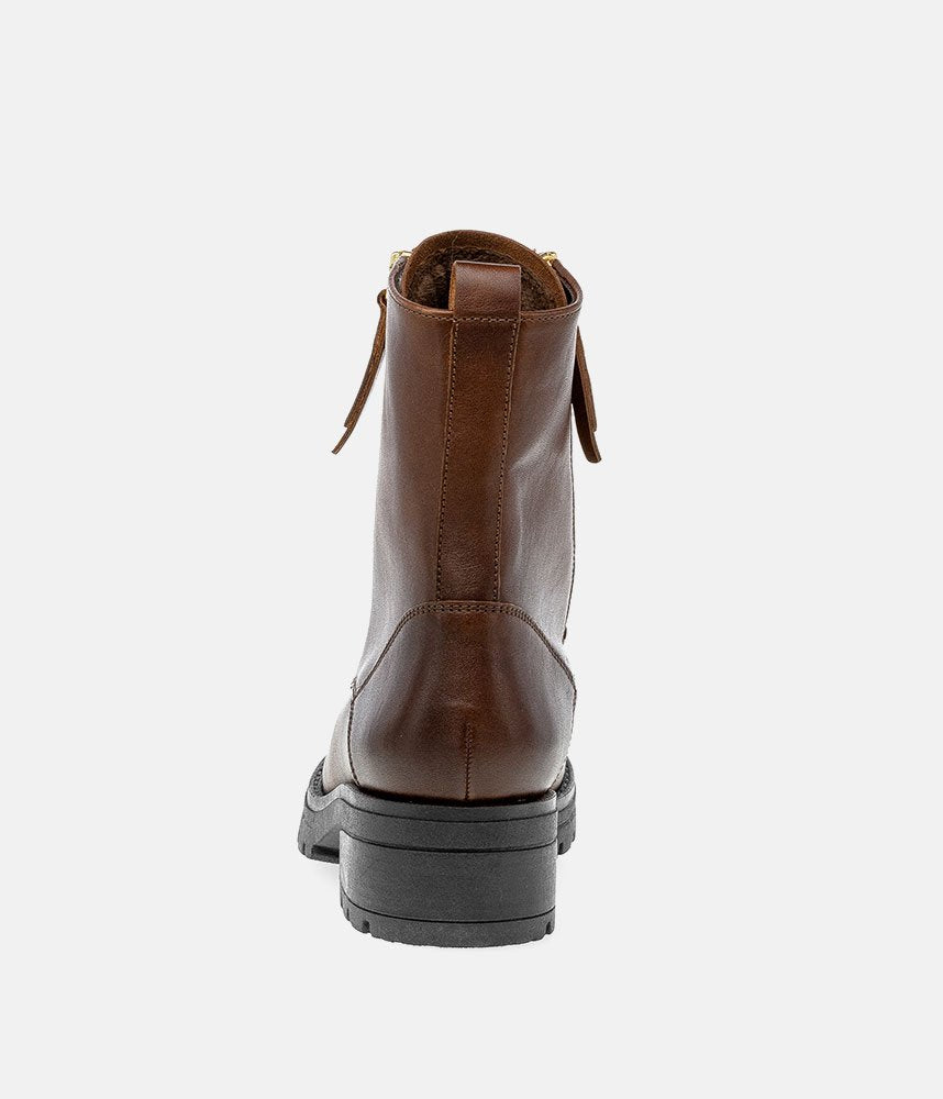 Gabor Premium Leather Lace Up Ankle Boots - Brown