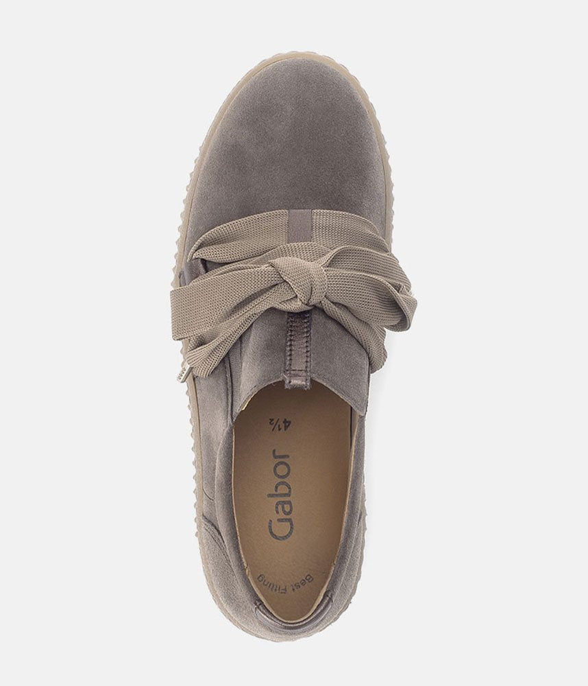 Gabor Glam Slip On Trainers - Taupe