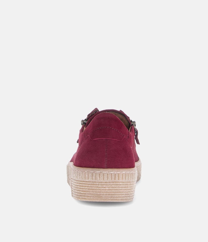Gabor Chunky Suede Trainers - Burgundy