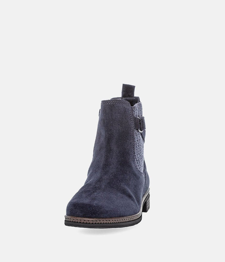 Gabor Premium Suede Ankle Boots - Navy
