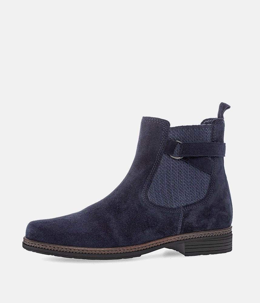 Gabor Premium Suede Ankle Boots - Navy