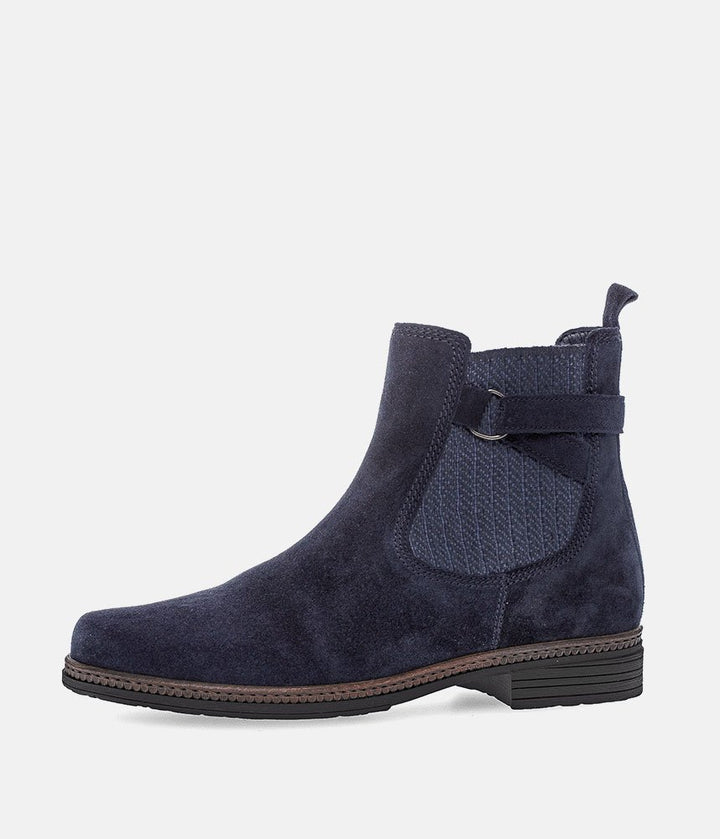 Gabor Premium Suede Ankle Boots - Navy