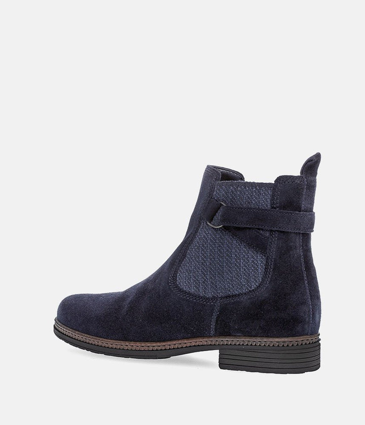 Gabor Premium Suede Ankle Boots - Navy