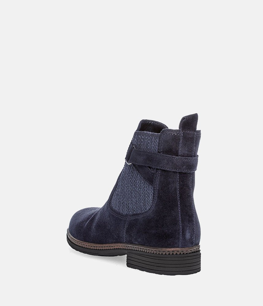 Gabor Premium Suede Ankle Boots - Navy