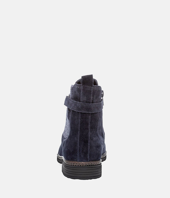 Gabor Premium Suede Ankle Boots - Navy