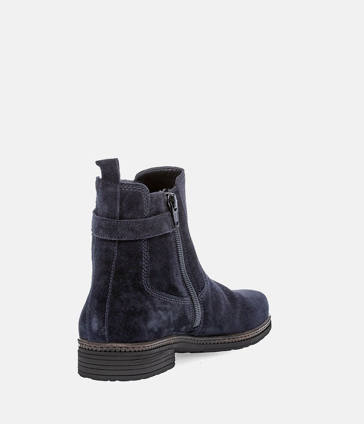 Gabor Premium Suede Ankle Boots - Navy