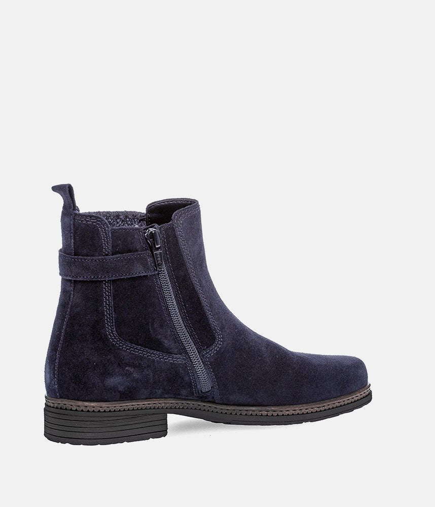 Gabor Premium Suede Ankle Boots - Navy