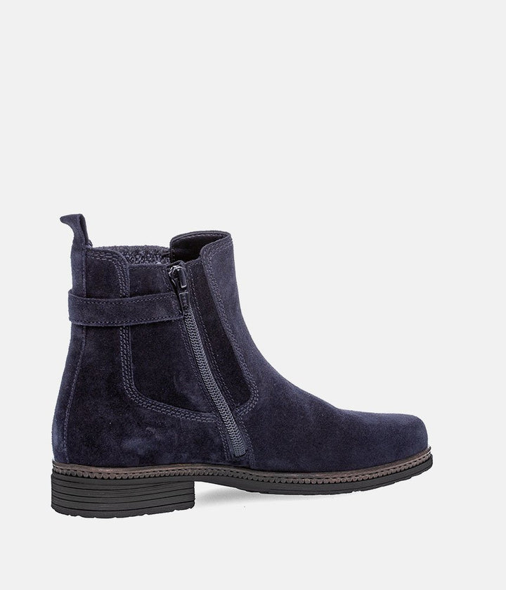 Gabor Premium Suede Ankle Boots - Navy