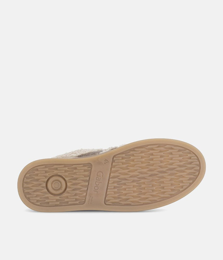 Gabor Trendy Teddy Sneakers - Beige/Gold