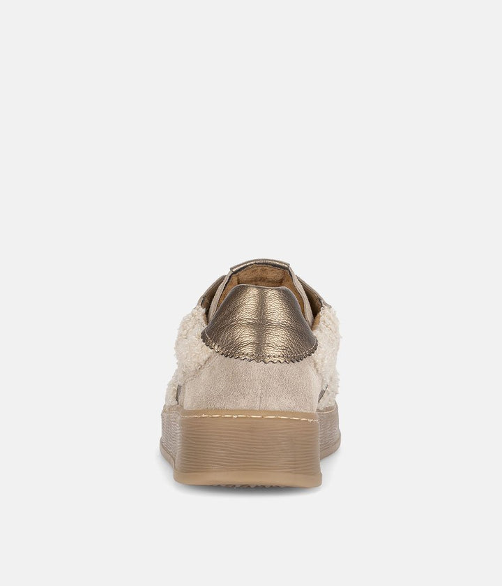 Gabor Trendy Teddy Sneakers - Beige/Gold